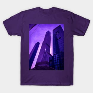 Purple Sky Hudson Yards Skyscrapers Manhattan NYC T-Shirt